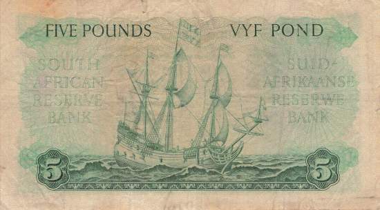 Südafrika p96a 5 Pounds 1952